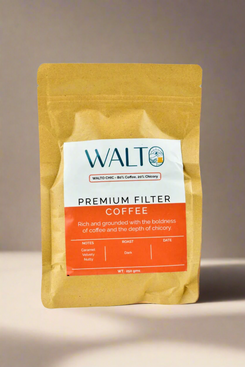 Walto premium filter coffee package on a white background